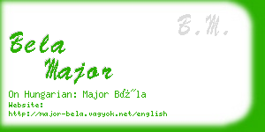 bela major business card